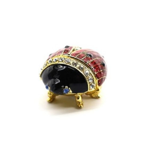Dotty Ladybug Miniature | Bejeweled Enamel Boxes
