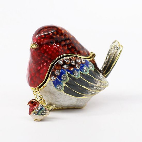 Robin Red Breast   | Bejeweled Enamel Boxes