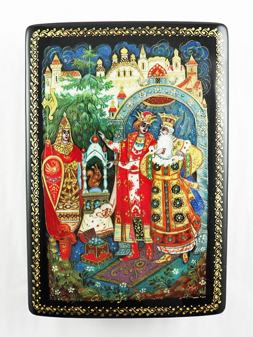 Tsar Saltan by Shibaeva | Kholui Lacquer Box