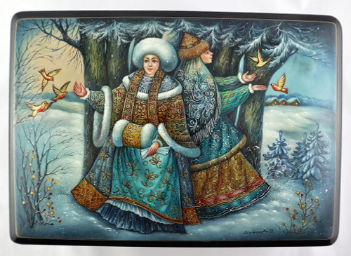 Feeding Birds | Fedoskino Lacquer Box