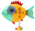 Wide Eyed Fishy | Allen Designs Wall Clocks