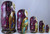 Nativity by Marina Rodionova - Burgundy | Religious Theme Matryoshka Nesting Doll