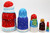 Santa with Two Snowmen | Matryoshka / Nevalashka Doll