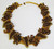 Cognac Amber Necklace with Leaves | Baltic Amber