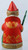 Small Carved Santa and Tree - Red | Grandfather Frost / Russian Santa Claus