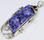 Large Charoite Pendant with Amethyst