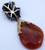 Unique Baltic Amber Pendant with Pink Shade