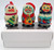 Santa, Snowman and Snowmaiden Christmas Ornaments - Set of 3