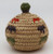 Native American Yupik Woven Small Lidded Basket - Hand Woven Basket  