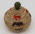 Native American Yupik Woven Small Lidded Basket - Hand Woven Basket  