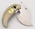 Pocket Ulu Knife with Dall Sheep Handle | Alaskan Knife