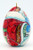 Santa Lacquered Egg Christmas Ornament