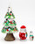 Silver Christmas Tree with Bullfinches - 3 Nest | Matryoshka / Nevalashka Doll