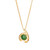 Nephrite Jade Round 7mm Gold Plated Pendant