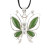 Nephrite Jade Butterfly Pendant Sterling Silver