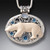 Mammoth Tusk Silver Polar Bear Necklace -  Arctic Lights