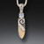 Fossilized Walrus Ivory, Sterling Silver Pendant 