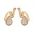 Fossil Mammoth Teardrop Earrings - Gold Plated