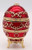 Egg with Golden Ornament - Red | Faberge Style Egg
