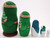 Russian Ded Moroz with Friends - Green | Matryoshka / Nevalashka Doll