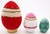 Russian Grandfather Frost with Friends - 3pc Egg Shape | Matryoshka / Nevalashka Doll