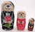 Bear Bride and Groom 3 Piece Matryoshka | Alaska Theme Matryoshka Nesting Doll