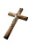 Olive Wood Plain Crucifix - 8"