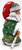 Walking Santa with Birch Staff in Green Coat with Red Bag | Grandfather Frost / Russian Santa Claus