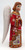 Hand-carved Praying Angel - Red Dress