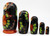 Floral Maiden - Black and Gold | Traditional Matryoshka Nesting Doll