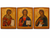 Antique Russian Icon Triptych: The Mother of God, Christ Our Savior, and Saint John the Baptist