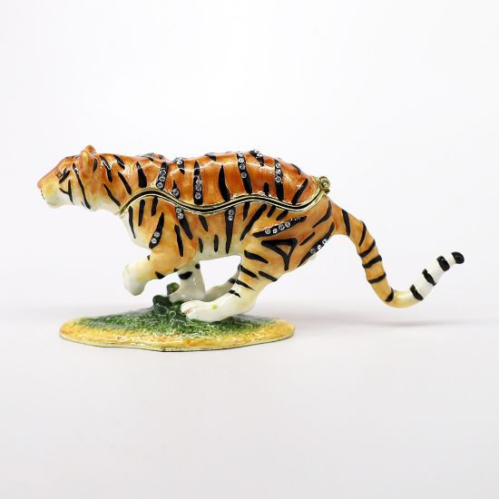 Roaming Tiger | Bejeweled Enamel Boxes