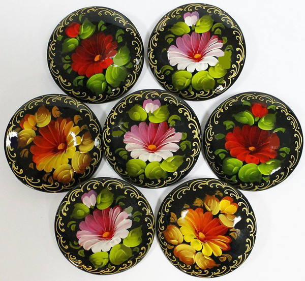 Floral Brooches - Assorted Mini | Zhostovo