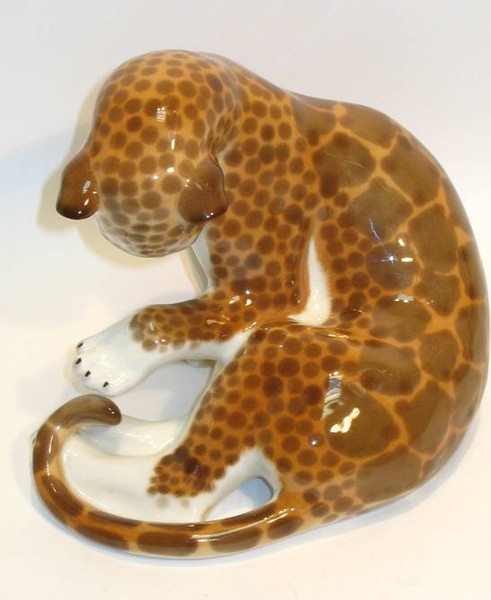 Leopard, Rare collectible Russian Porcelain