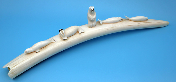 Walrus Tusk Carving - Arctic Wildlife | Alaskan Ivory Carving Walrus Tusk Carving - Arctic Wildlife | Alaskan Ivory Carving