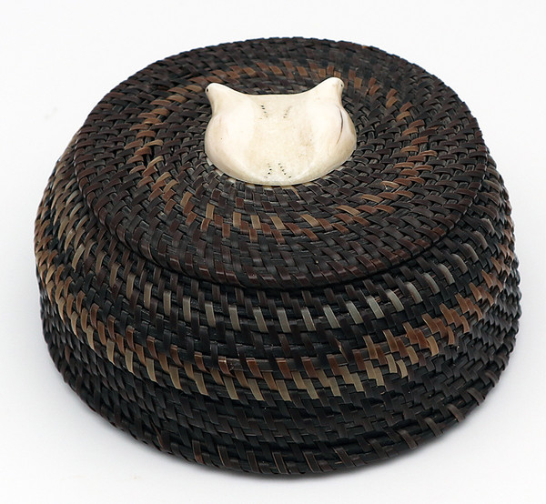 Baleen Basket by Eunice Hank - Double Seal Finial