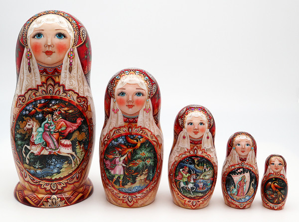 Matryoshka Russian Fairy Tale by Nasonova | Unique Museum Quality Matryoshka Doll 
