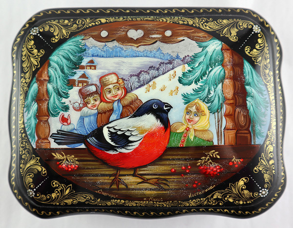 Bullfinch by Kosterina | Kholui Lacquer Box