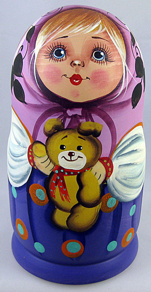 Vera with a Bear | Traditional Matryoshka Nesting Doll