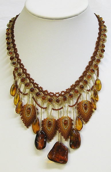 Baltic Amber Necklace with Cognac Stones