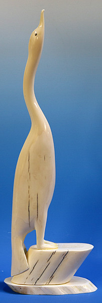 Cormorant on Ivory Base | Alaskan Ivory Carving