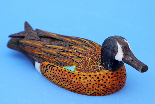 Blue-Winged Teal by Ted Mayac Jr | Alaskan Ivory Carving