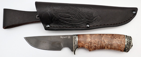 Russian Bulat Knife - "Sekach" Karelian Birch