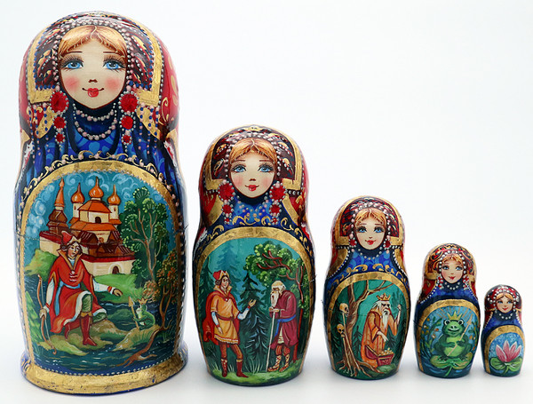 Frog Princess 5 Piece | Fine Art Matryoshka Nesting Doll