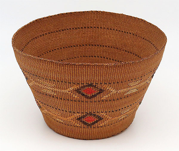 Antique Tlingit Native Hand Woven Basket 