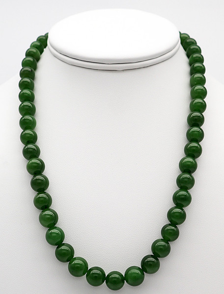 Green Jade Bead Necklace