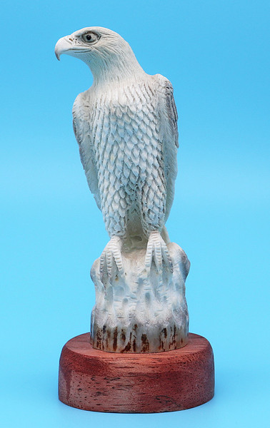 Moose Antler - Sitting Eagle | Bone and Antler Carvings