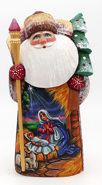 Nativity Scene On Russian Santa | Grandfather Frost / Russian Santa Claus