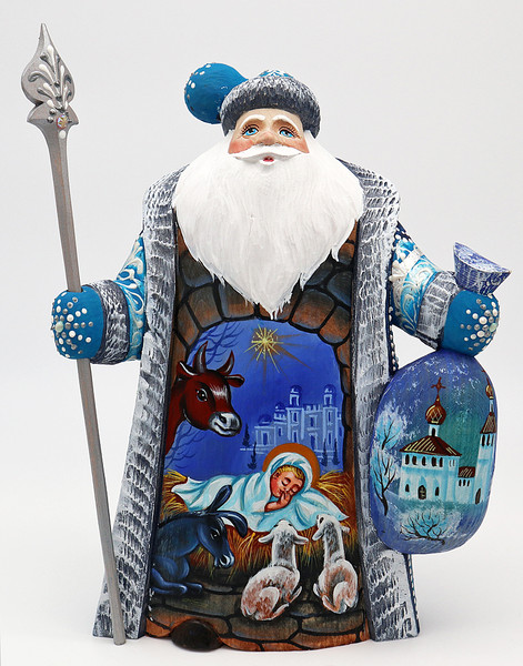 Nativity Scene On Russian Ded Moroz | Grandfather Frost / Russian Santa Claus