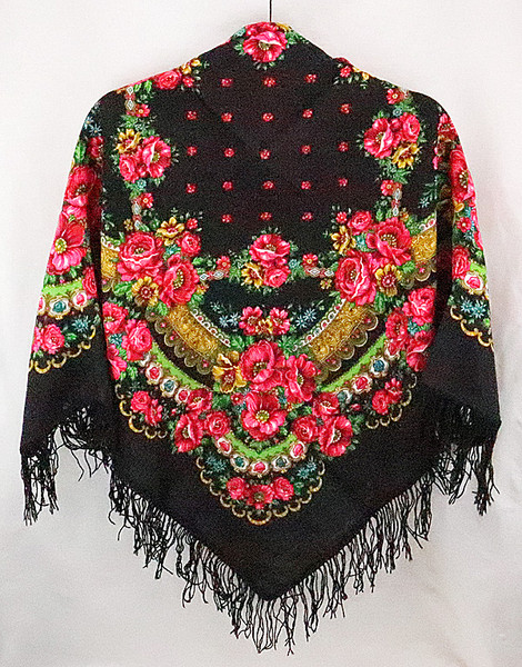 Russian Pavlovo Posad Shawl - Evening